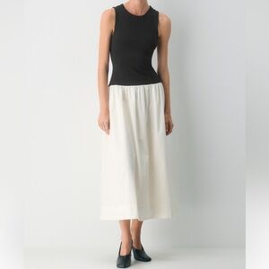 Aritzia contour and poplin dropped waist dress